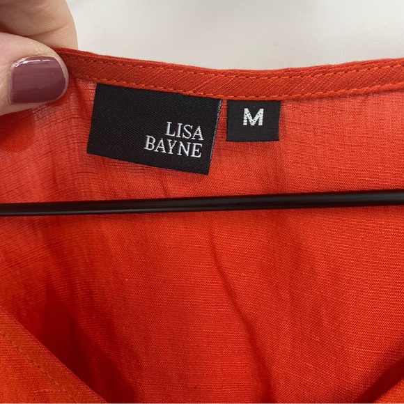 Lisa Bayne Oversized Linen Midi Dress Medium - Picture 7 of 7